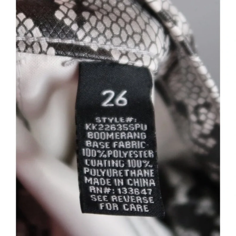Kendall Kylie‎ Snake Print Faux Leather Pants Skyscraper Skinny 26 Clubwear NWT